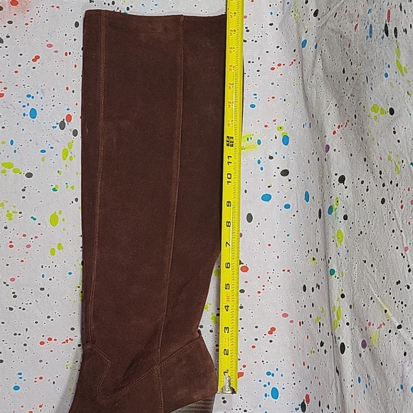LUCKY BRAND Tall Suede Western Heel Boot SZ 10 Knee High Boots - Picture 3 of 10